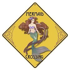 Mermaid Crossing Sign NEW 12X12 Metal picture