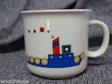 Vintage RARE TOGNANA CROWN CORNING TUGBOAT CHILDS CUP MUG COFFEE DEMITASSE picture