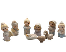 9 Piece Children Nativity  Sweet Face Nativity Set Christmas Porcelain picture