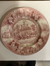 Vintage Williamsburg VA Collector Plate Old English Staffordshire Ware Souvenir picture