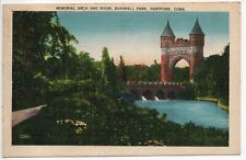 Vintage Postcard Memorial Arch and River Bushnell Park Hartford Connecticut CT picture