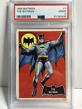 1966 Topps Batman Card #1  The Batman Black Bat Series PSA 2 Beautiful Card picture