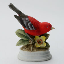 Napcoware Limited Edition Series SCARLET TANAGER  Porcelain Bird Figurine C-7250 picture