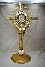 Fine Antique Monstrance with Blessed Mother on Stem, 30 1/2