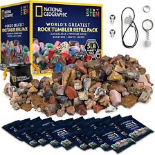 NATIONAL GEOGRAPHIC Rock Tumbler Refill 5 Pound Mix of Rocks and Gemstones Kit picture