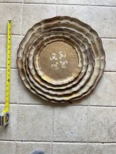Italian Tole Work Tray Vintage round Serving Trays Traditional Glit Decoration picture