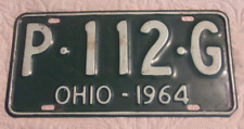 Vintage NEAR MINT 1964 OHIO License Plate picture