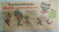 Welch's Grape Juice Ad: Frozen Grape Juice  from 1940's Size: ~7.5 x 15 inches  picture