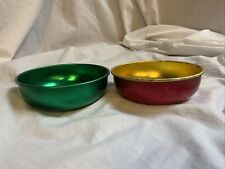 2 Vintage Aluminum Colored Bowls 5” picture