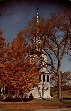 North Cornwall Connecticut old Congregational Church autumn ~ postcard sku135 picture