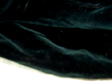 #1)Antique/1894 Dark Green Pure Silk Velvet Remnant Rescued picture