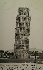 Pisa Italy Postcard 1904 Rare Leaning Tower Bell Cathedral Stamp Horse Cart  picture