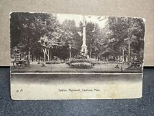 Soldiers Monument Lawrence, Massachusetts Postcard ￼ picture