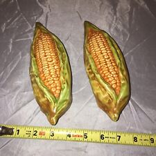 Vintage Italian Ceramic 2 Ears Of Corn Hand Painted Vegetable Made in Italy C5 picture