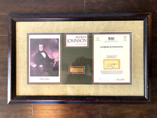 PRESIDENT Andrew Johnson AUTO Framed AUTOGRAPH 17th President  EAC CoA AUTHENTIC picture