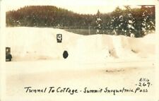 Ellis #269 Tunnel Cottage Summit Snogualmie Pass Washington RPPC Postcard  6472 picture