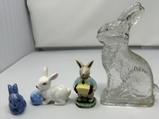 Vintage Rabbit Figurine Lot of 4 Good Shape Fast Shipping picture