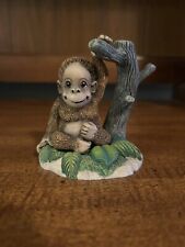VTG 1996 Hamilton Figurine Sculpture Orangutan Protect Nature's Innocents 1996 picture