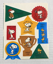Hallmark Peanuts Snoopy Seals Of Approval Sticker Sheet Unused Vintage  picture