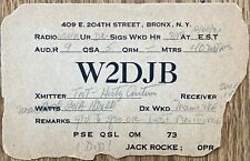 QSL Card - Bronx NYC New York  Jack Rocke W2DJB  1931 picture