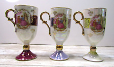 Vintage Royal Vienna Style 11/681 Coffee Footed Cup Set of 3 Lusterware Finish  picture
