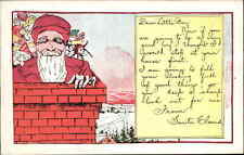 Cargill Christmas Letter from Santa Claus Unusual Stylized Art c1910 Postcard picture