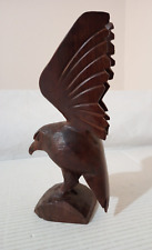 Hand Carved Wood Hawk Falcon Kestrel Bird Of Prey 9