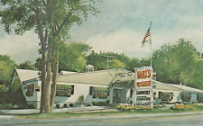 Hart's Turkey Farm Restaurant Meredith New Hampshire Chrome Vintage Post Card picture
