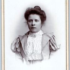 c1880s Soltau, Germany Cute Messy Hair Young Lady CdV SHARP Photo Card H12 picture