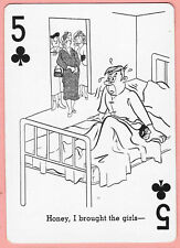 Five of Clubs Single Swap Playing Card, Cheer-Up Medical Humor - Excellent cond picture