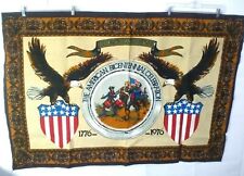  American Bicentennial Colonial 1776-1976 Vintage Tapestry Wall Hanging 60X38  picture