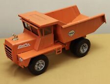 Vintage Buddy L Mack Truck Hydraulic Heavy Duty Orange Toy Dump Truck picture