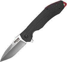 Bear Edge Framelock Black G10 Folding 440 Stainless Tanto Pocket Knife 61122 picture