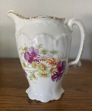Antique Porcelain Creamer Flowers Daisies Pansies Child’s Tea Set ? 4.25” picture