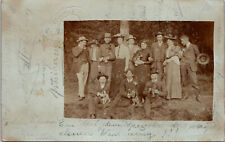 1906 Beagles Dogs People German Vtg RPPC Postcard picture