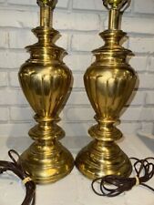 Vintage Brass Lamps Heavy Hollywood Regency Urn 27