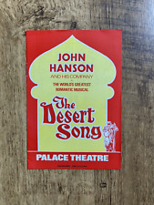 Palace Theatre The Desert Song 1967 John Hanson Patricia Michael Programme picture