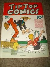 RARE TIP TOP COMICS 17 - PLATINUM AGE 1937 - EARLY TARZAN - GOOD 2.5 picture