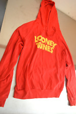 Looney Tunes Red Long Sleeve Shirt W/ Hood Size XL Youth Thats All Folks Vintage picture