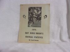 1974 EAST NOBLE KNIGHT'S FOOTBALL STATISTICS / INDIANA picture