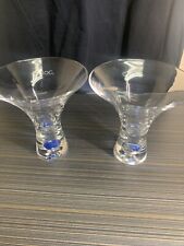CIROC Glasses Lot of 2, Clear Blue Martini Bond 007 picture