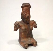 Pre-Columbian Style Pottery Kneeling Sculpture Figure 4.75