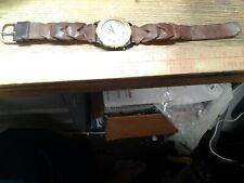 Vintage Timex Indiglo Quartz 376 MA Cell Brown Leather Band  picture