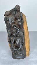 Makonde Tree of Life Mozambique Carved Wood Sculpture Vintage picture