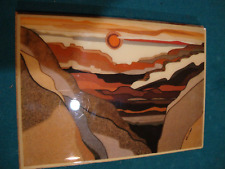 Vintage Helen Webber Tile Wall Art Sunset Canyon picture