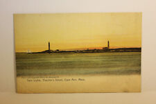 Postcard Twin Lights Thatcher's Island Cape Ann MA picture