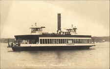Jamestown Rhode Island RI Ferry Boat Hammonton c1920s-30s Real Photo Postcard picture
