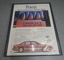 1992 Buick Regal Sedan 1991 Print Ad Framed 8.5x11  picture
