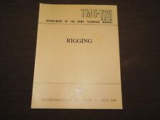  VINTAGE 1954 US DEPARTMENT OF THE ARMY  TM5-725 RIGGING BOOK picture