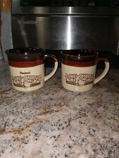 Lot of 2 VTG 1984 & 1989 Hardees Rise & Shine Homemade Biscuits Coffee Cup Mug  picture